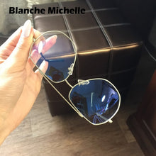 Carica l&#39;immagine nel visualizzatore di Gallery, Stainless Steel Blue Light Glasses Women Men UV400 eyeglasses Frames Clear Glasses Frame Optical Gold Eyeglass Glasses With Box