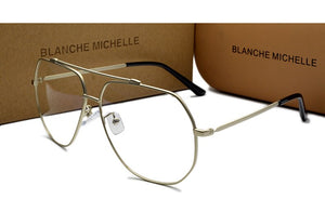 Stainless Steel Blue Light Glasses Women Men UV400 eyeglasses Frames Clear Glasses Frame Optical Gold Eyeglass Glasses With Box