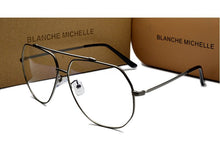 Carica l&#39;immagine nel visualizzatore di Gallery, Stainless Steel Blue Light Glasses Women Men UV400 eyeglasses Frames Clear Glasses Frame Optical Gold Eyeglass Glasses With Box