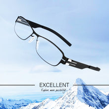 Load image into Gallery viewer, Stainless Steel Business Glasses Frame Men Reading Eyeglasses Optical Prescription Eyewear With Clear Lenses Oculos De Grau