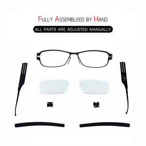 Stainless Steel Business Glasses Frame Men Reading Eyeglasses Optical Prescription Eyewear With Clear Lenses Oculos De Grau