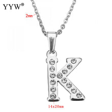 Load image into Gallery viewer, Stainless Steel Choker Necklace Fashion Letter Necklaces Pendants Alfabet Initial Necklace Women Jewelry Kolye Collier