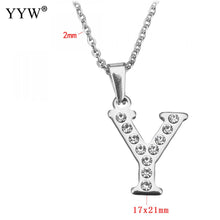 Load image into Gallery viewer, Stainless Steel Choker Necklace Fashion Letter Necklaces Pendants Alfabet Initial Necklace Women Jewelry Kolye Collier