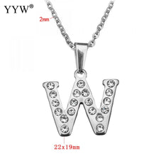 Load image into Gallery viewer, Stainless Steel Choker Necklace Fashion Letter Necklaces Pendants Alfabet Initial Necklace Women Jewelry Kolye Collier