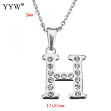 Load image into Gallery viewer, Stainless Steel Choker Necklace Fashion Letter Necklaces Pendants Alfabet Initial Necklace Women Jewelry Kolye Collier