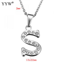 Load image into Gallery viewer, Stainless Steel Choker Necklace Fashion Letter Necklaces Pendants Alfabet Initial Necklace Women Jewelry Kolye Collier