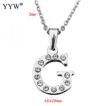 Load image into Gallery viewer, Stainless Steel Choker Necklace Fashion Letter Necklaces Pendants Alfabet Initial Necklace Women Jewelry Kolye Collier