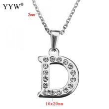 Load image into Gallery viewer, Stainless Steel Choker Necklace Fashion Letter Necklaces Pendants Alfabet Initial Necklace Women Jewelry Kolye Collier