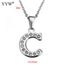 Load image into Gallery viewer, Stainless Steel Choker Necklace Fashion Letter Necklaces Pendants Alfabet Initial Necklace Women Jewelry Kolye Collier