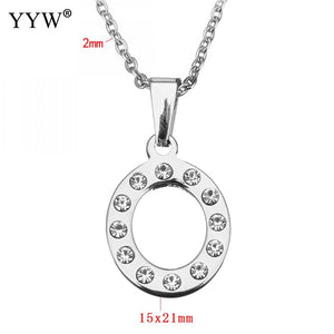 Stainless Steel Choker Necklace Fashion Letter Necklaces Pendants Alfabet Initial Necklace Women Jewelry Kolye Collier