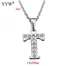 Load image into Gallery viewer, Stainless Steel Choker Necklace Fashion Letter Necklaces Pendants Alfabet Initial Necklace Women Jewelry Kolye Collier