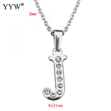Load image into Gallery viewer, Stainless Steel Choker Necklace Fashion Letter Necklaces Pendants Alfabet Initial Necklace Women Jewelry Kolye Collier