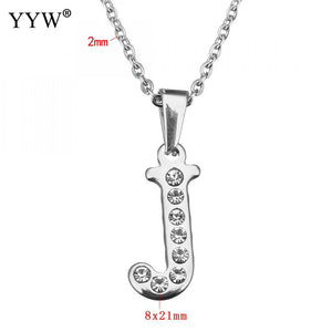 Stainless Steel Choker Necklace Fashion Letter Necklaces Pendants Alfabet Initial Necklace Women Jewelry Kolye Collier