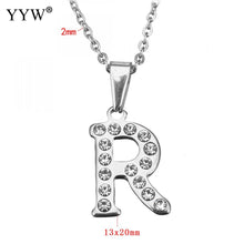 Load image into Gallery viewer, Stainless Steel Choker Necklace Fashion Letter Necklaces Pendants Alfabet Initial Necklace Women Jewelry Kolye Collier