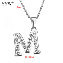 Load image into Gallery viewer, Stainless Steel Choker Necklace Fashion Letter Necklaces Pendants Alfabet Initial Necklace Women Jewelry Kolye Collier