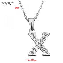 Load image into Gallery viewer, Stainless Steel Choker Necklace Fashion Letter Necklaces Pendants Alfabet Initial Necklace Women Jewelry Kolye Collier