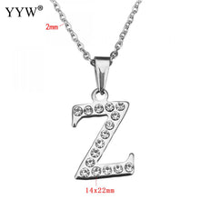 Load image into Gallery viewer, Stainless Steel Choker Necklace Fashion Letter Necklaces Pendants Alfabet Initial Necklace Women Jewelry Kolye Collier