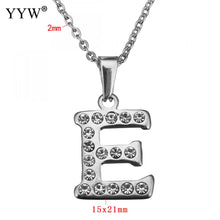 Load image into Gallery viewer, Stainless Steel Choker Necklace Fashion Letter Necklaces Pendants Alfabet Initial Necklace Women Jewelry Kolye Collier