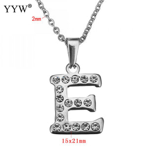 Stainless Steel Choker Necklace Fashion Letter Necklaces Pendants Alfabet Initial Necklace Women Jewelry Kolye Collier