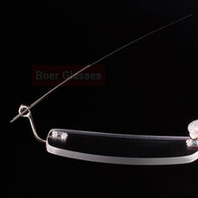 Load image into Gallery viewer, Stainless Steel Eyeglasses Men Frames Rimless Glasses Myopia Spectacle Optical Prescription Oculos de grau 52001(54-17-140)