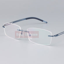 Load image into Gallery viewer, Stainless Steel Eyeglasses Men Frames Rimless Glasses Myopia Spectacle Optical Prescription Oculos de grau 52001(54-17-140)