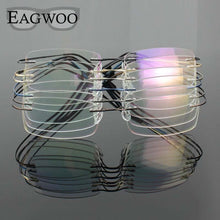 Load image into Gallery viewer, Stainless Steel Eyeglasses Rimless Optical Frame Prescription Spectacle Frameless Glasses For Men Eye glasses 080 Super Light