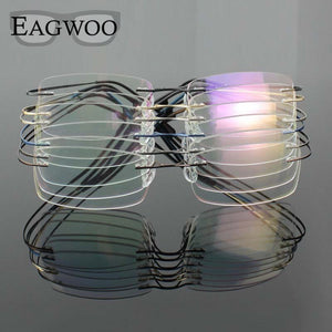 Stainless Steel Eyeglasses Rimless Optical Frame Prescription Spectacle Frameless Glasses For Men Eye glasses 080 Super Light