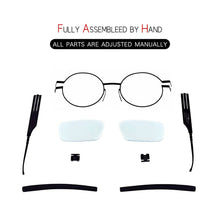 Carica l&#39;immagine nel visualizzatore di Gallery, Stainless Steel Eyewear Prescription Eyeglasses Frames Women/Men Round Myopia Optical Glasses Frame with Clear Lens