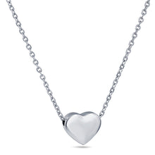 Load image into Gallery viewer, Stainless Steel Heart Necklace Women Silver/Gold/Rose Gold Choker Necklace &amp; Pendant Jewelry Fashion Necklaces 2018