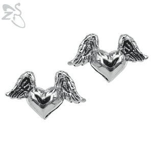 Stainless Steel Punk Heart Love Earring Studs New Vintage Fashion Heart Stud Earrings for Women Brincos Weapon Totem Jewelry