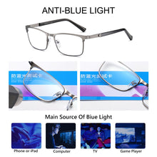 Load image into Gallery viewer, Stainless Steel Reading Glasses for Men &amp; Women Readers Glasses Men's Presbyopic Optical Glasses Anti Blue Light