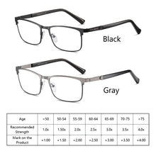 Load image into Gallery viewer, Stainless Steel Reading Glasses for Men &amp; Women Readers Glasses Men's Presbyopic Optical Glasses Anti Blue Light