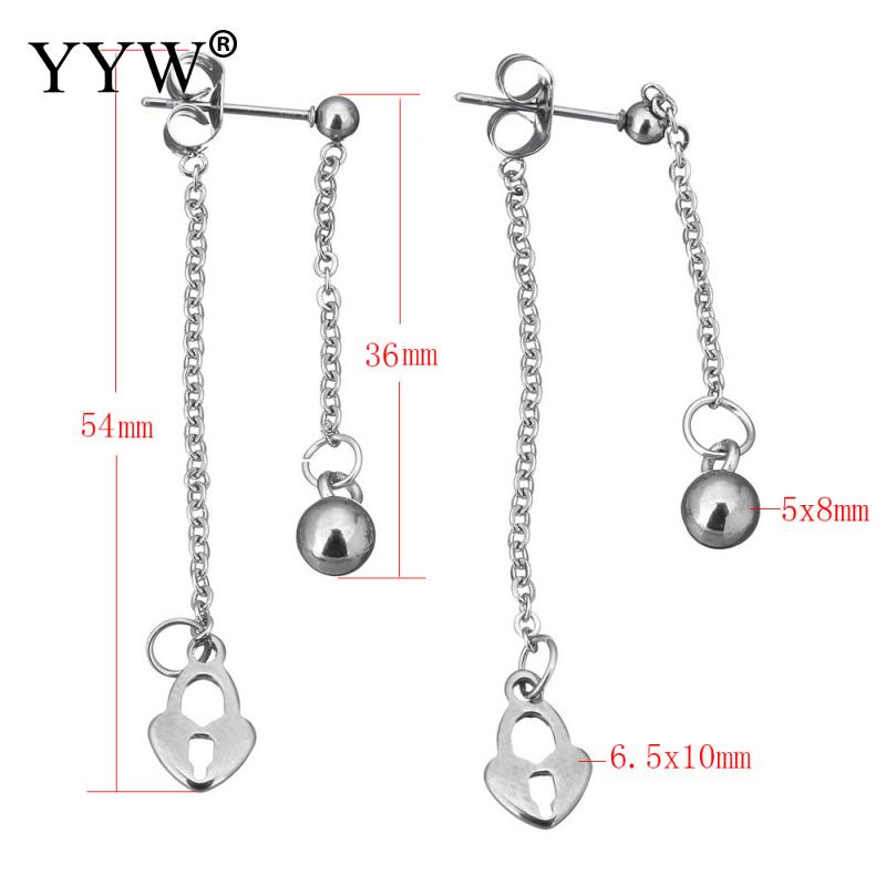Stainless Steel double Dot Dangle Earrings silver color Earings Drop Earrings For Women Long Earring Jewelry brincos de prata