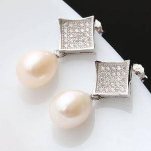 Standard 925 Sterling Silver Pearl Earrings