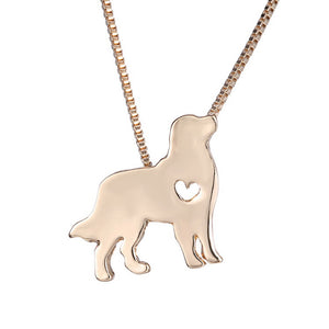Statement Choker Necklace Metal Alloy Pet Dog Family Stroll Design Chain Collar Pendant Necklace Fashion Jewelry Women