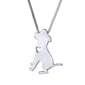 Statement Choker Necklace Metal Alloy Pet Dog Family Stroll Design Chain Collar Pendant Necklace Fashion Jewelry Women