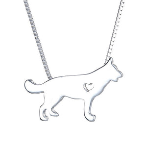 Statement Choker Necklace Metal Alloy Pet Dog Family Stroll Design Chain Collar Pendant Necklace Fashion Jewelry Women