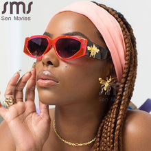 Load image into Gallery viewer, Steampunk Cat Eye Sunglasses Women  Brand Designer Sun Glasses Men UV400 Punk Shades Bee Eyewear