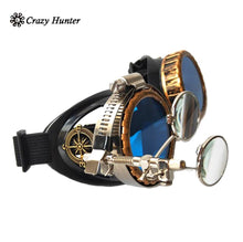 Load image into Gallery viewer, Steampunk Goggles Retro Steam punk Glasses Cosplay Festival Pop Accessories