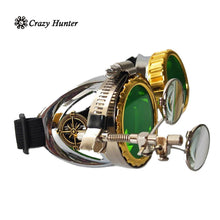 Load image into Gallery viewer, Steampunk Goggles Retro Steam punk Glasses Cosplay Festival Pop Accessories