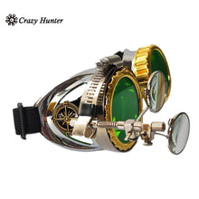 Load image into Gallery viewer, Steampunk Goggles Retro Steam punk Glasses Cosplay Festival Pop Accessories