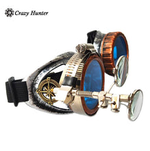 Load image into Gallery viewer, Steampunk Goggles Retro Steam punk Glasses Cosplay Festival Pop Accessories