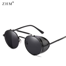 Load image into Gallery viewer, Steampunk Goggles Retro Sunglasses Men Punk Round Sunglasses Women Brand Designer Sun Glasses for Male UV400 Oculos De Sol