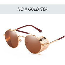 Load image into Gallery viewer, Steampunk Goggles Retro Sunglasses Men Punk Round Sunglasses Women Brand Designer Sun Glasses for Male UV400 Oculos De Sol