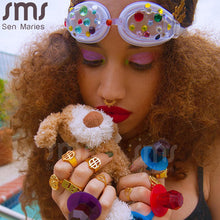 Load image into Gallery viewer, Steampunk Goggles Sunglasses For Swim Colorful  Rhinestone Oval Sun Glass Women UV400 Punk UV Protection Eyewear