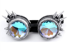 Carica l&#39;immagine nel visualizzatore di Gallery, Steampunk Goggles Sunglasses Men Women Kaleidoscope Glasses Rave Festival Holographic Glasses Retro Party Cosplay Goggle Eyewear