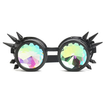 Carica l&#39;immagine nel visualizzatore di Gallery, Steampunk Goggles Sunglasses Men Women Kaleidoscope Glasses Rave Festival Holographic Glasses Retro Party Cosplay Goggle Eyewear