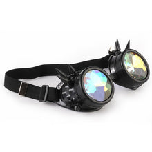 Carica l&#39;immagine nel visualizzatore di Gallery, Steampunk Goggles Sunglasses Men Women Kaleidoscope Glasses Rave Festival Holographic Glasses Retro Party Cosplay Goggle Eyewear