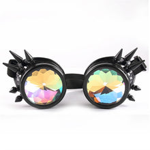 Carica l&#39;immagine nel visualizzatore di Gallery, Steampunk Goggles Sunglasses Men Women Kaleidoscope Glasses Rave Festival Holographic Glasses Retro Party Cosplay Goggle Eyewear