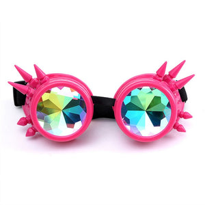 Steampunk Goggles Sunglasses Men Women Kaleidoscope Glasses Rave Festival Holographic Glasses Retro Party Cosplay Goggle Eyewear